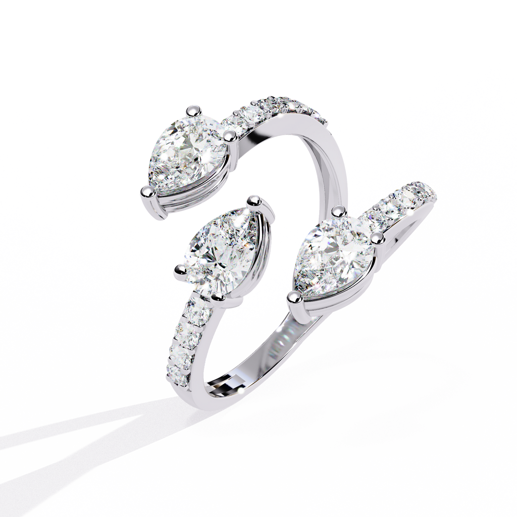 Open Embrace Diamond Ring