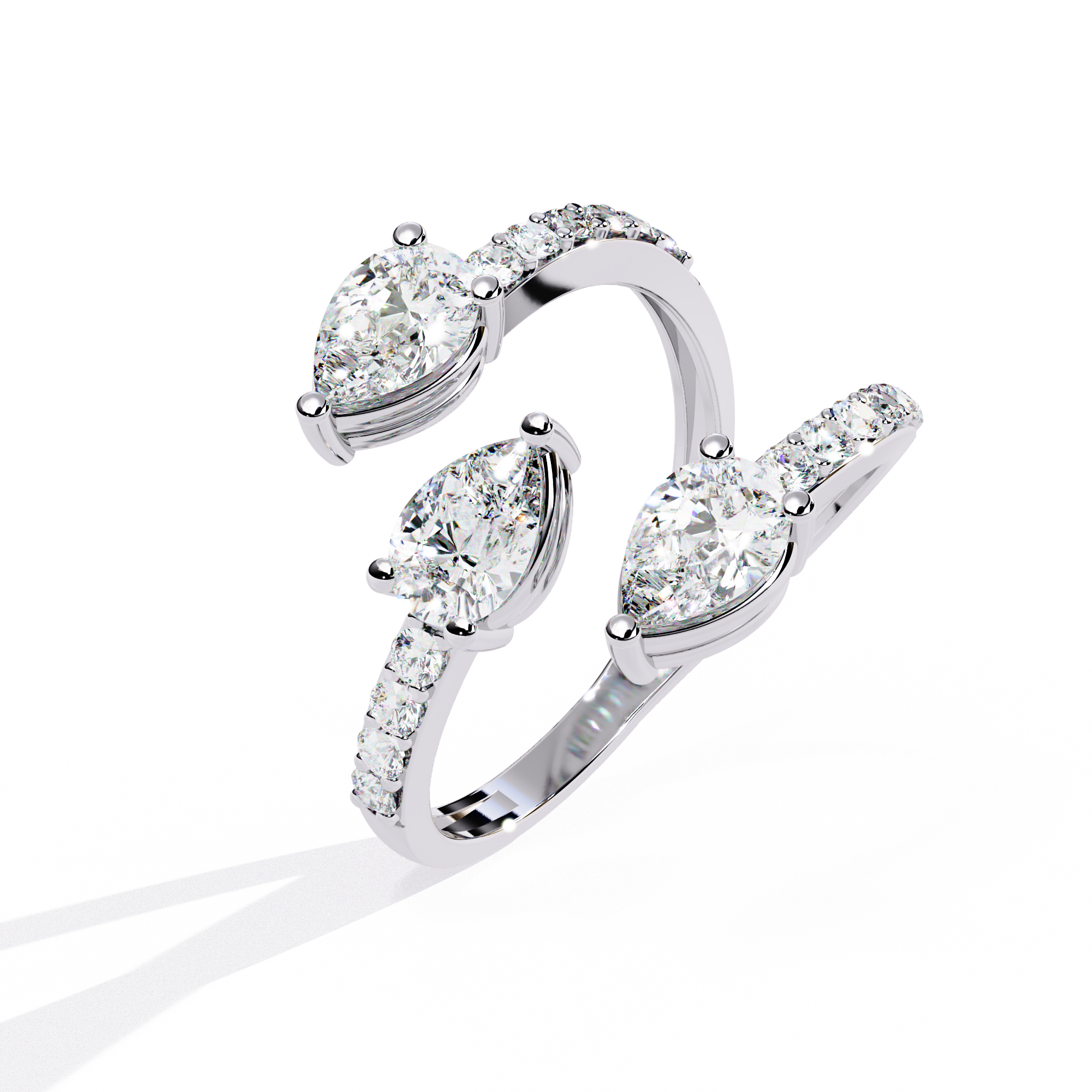 Open Embrace Diamond Ring