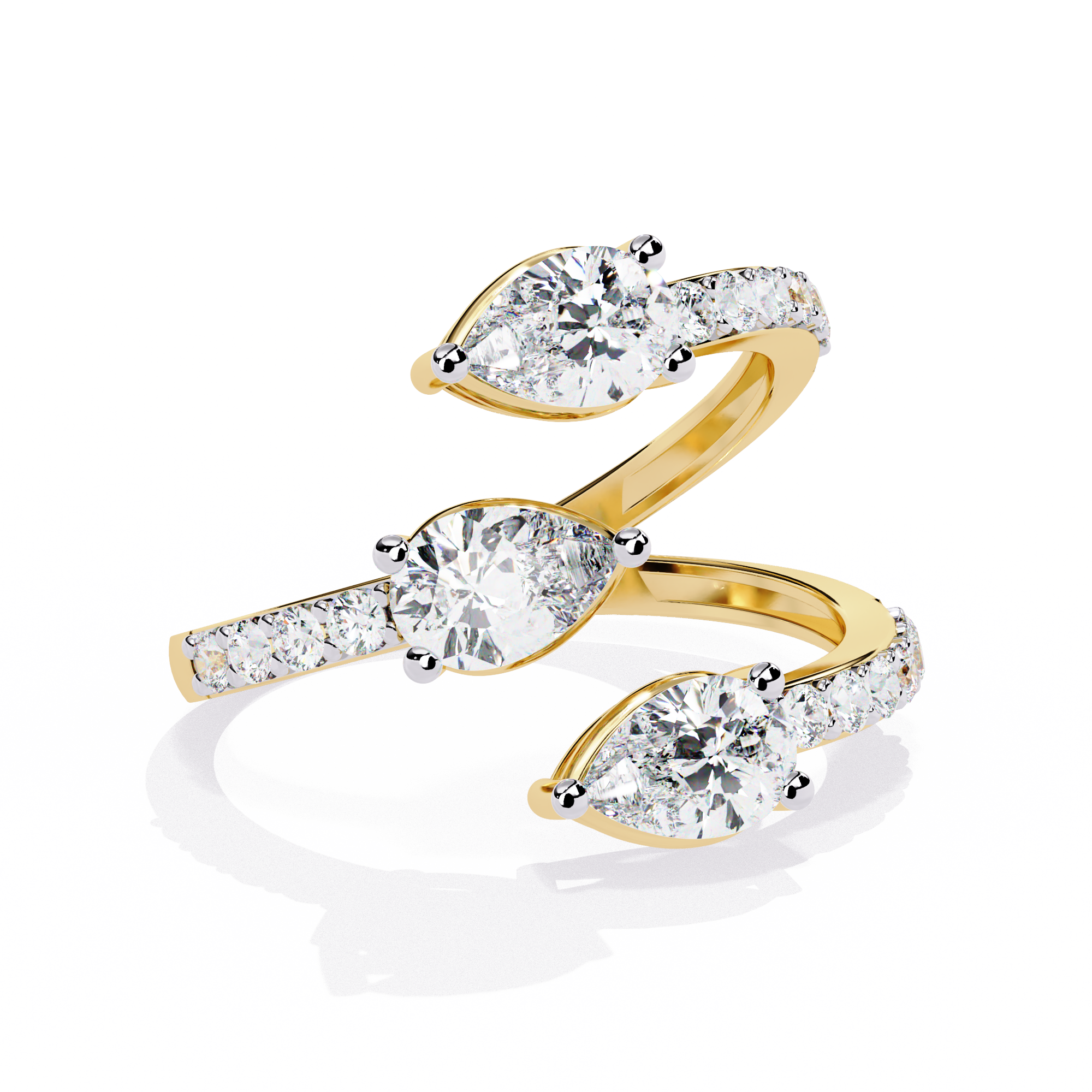 Open Embrace Diamond Ring
