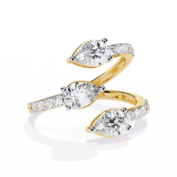 Open Embrace Diamond Ring