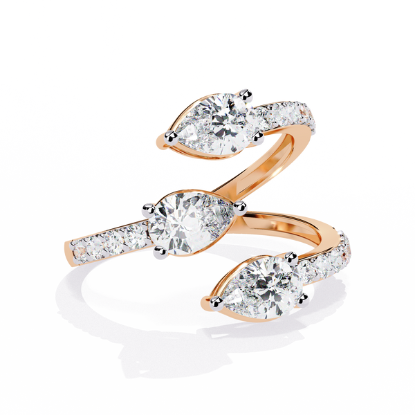 Open Embrace Diamond Ring