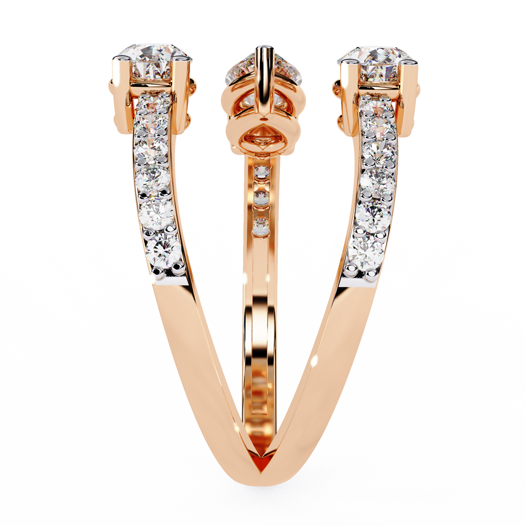 Open Embrace Diamond Ring