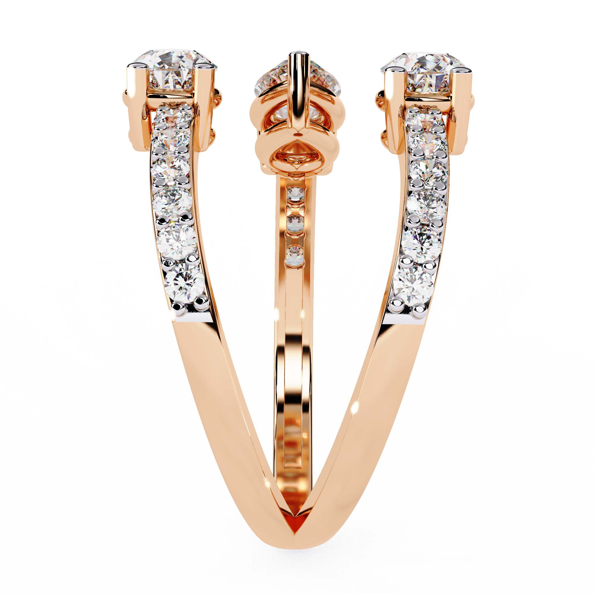 Open Embrace Diamond Ring