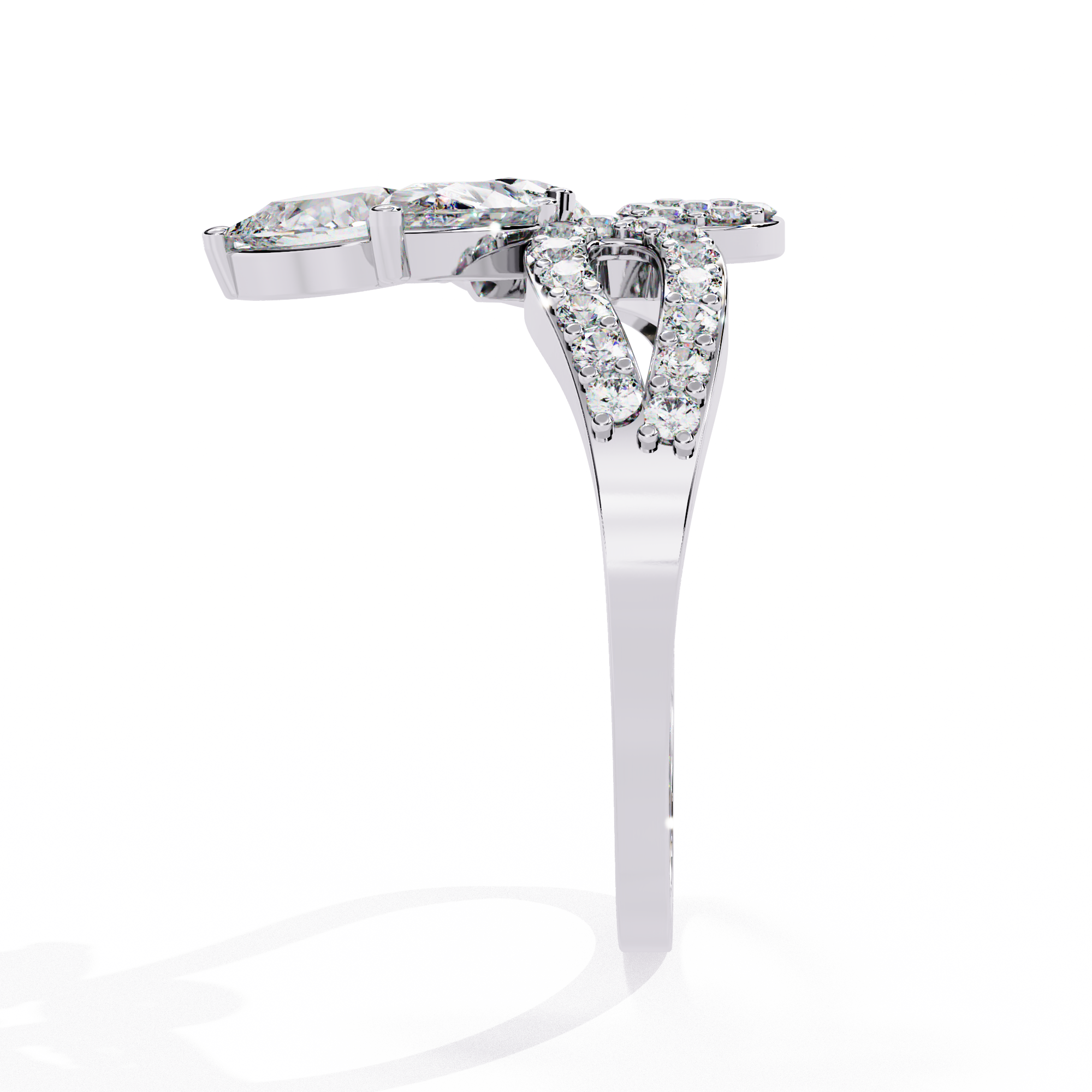 Floral Sparkle Diamond Ring