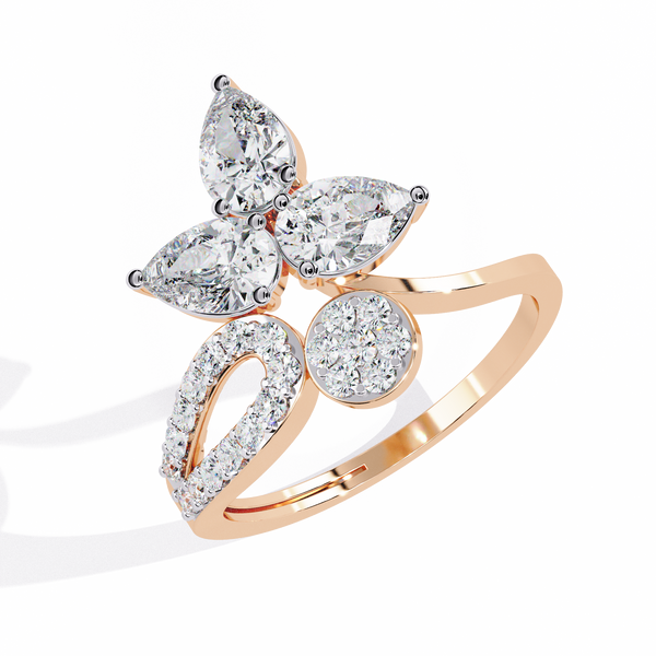 Floral Sparkle Diamond Ring