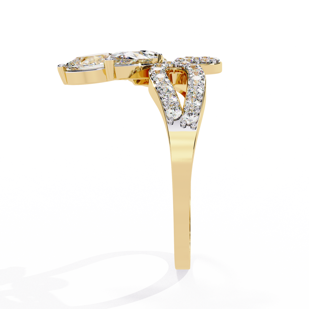 Floral Sparkle Diamond Ring