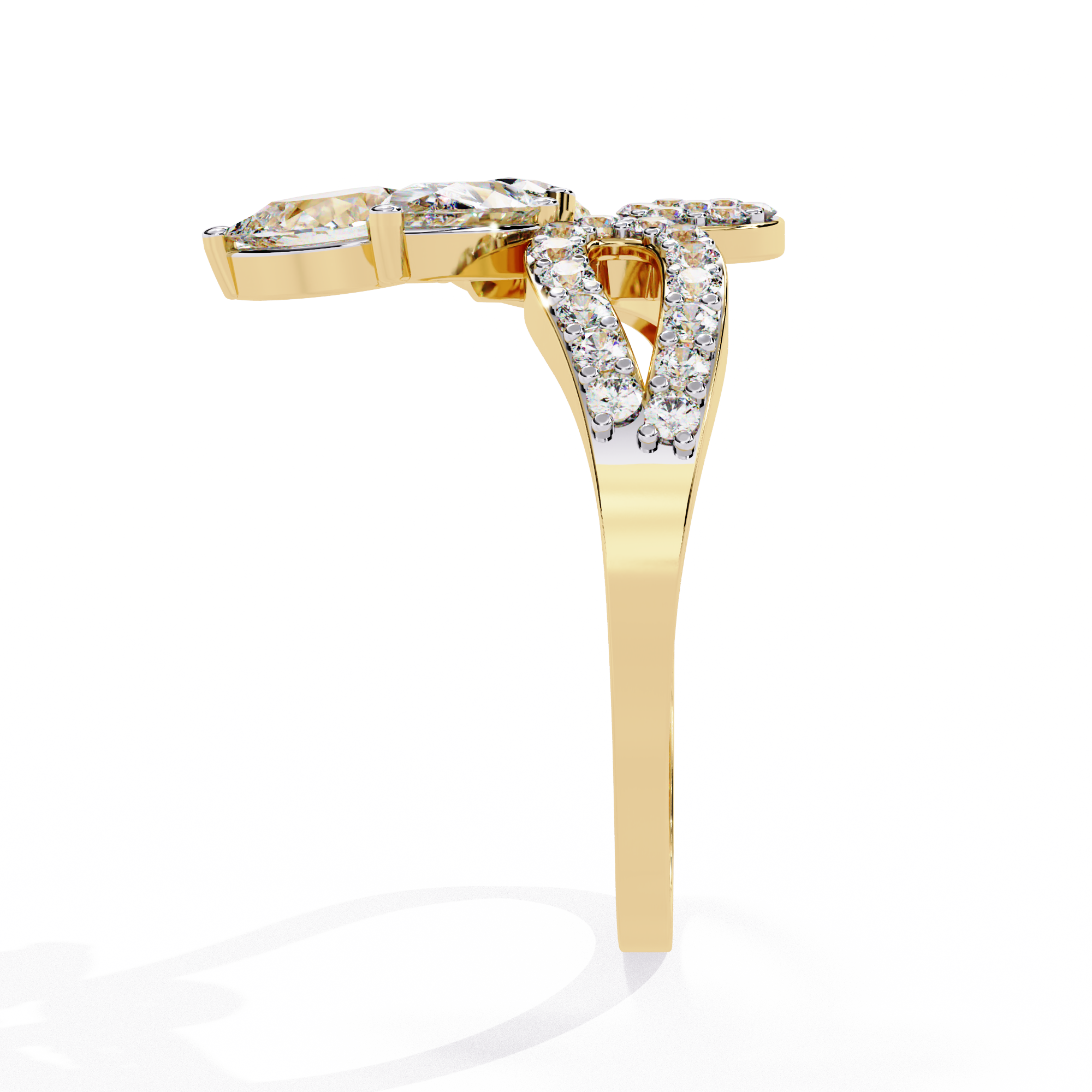 Floral Sparkle Diamond Ring