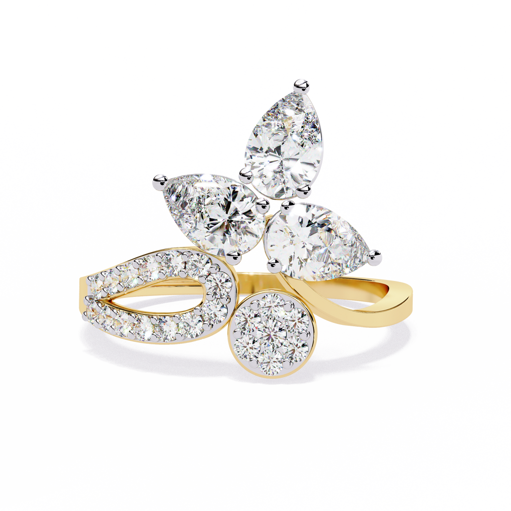 Floral Sparkle Diamond Ring