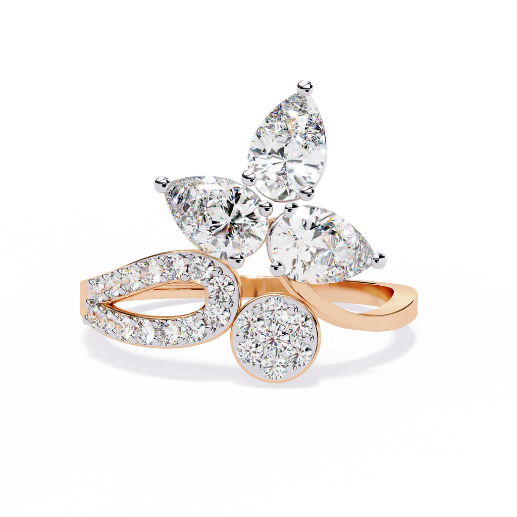 Floral Sparkle Diamond Ring