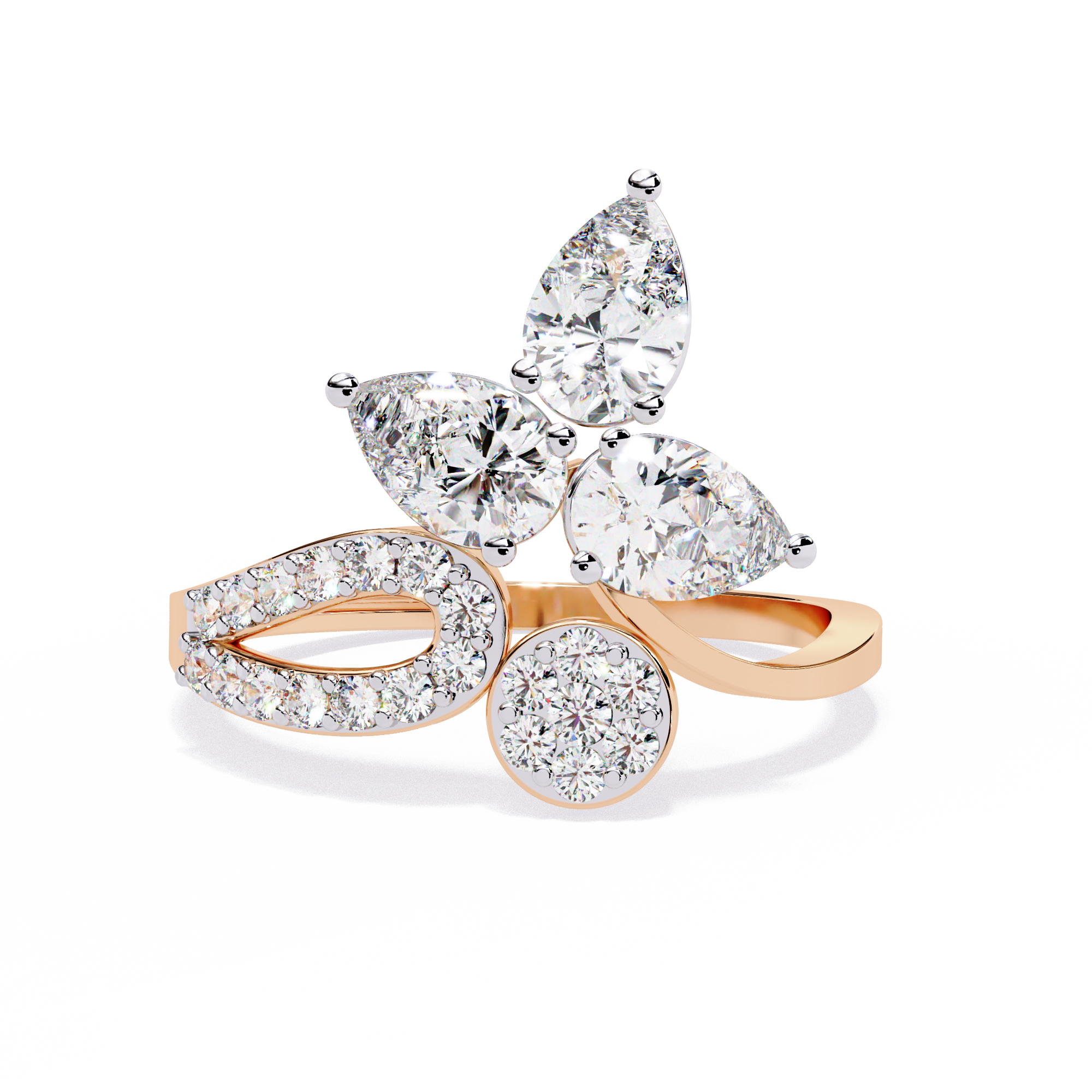 Floral Sparkle Diamond Ring