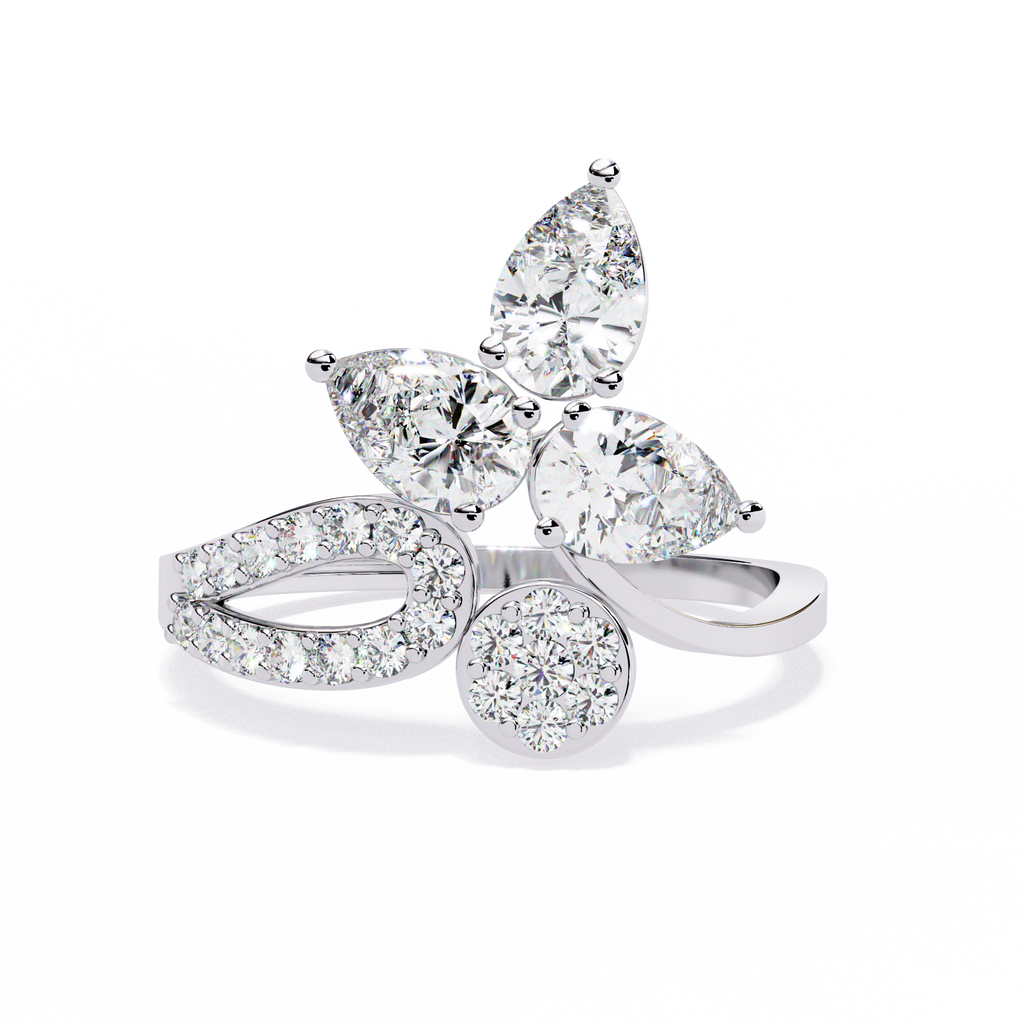 Floral Sparkle Diamond Ring