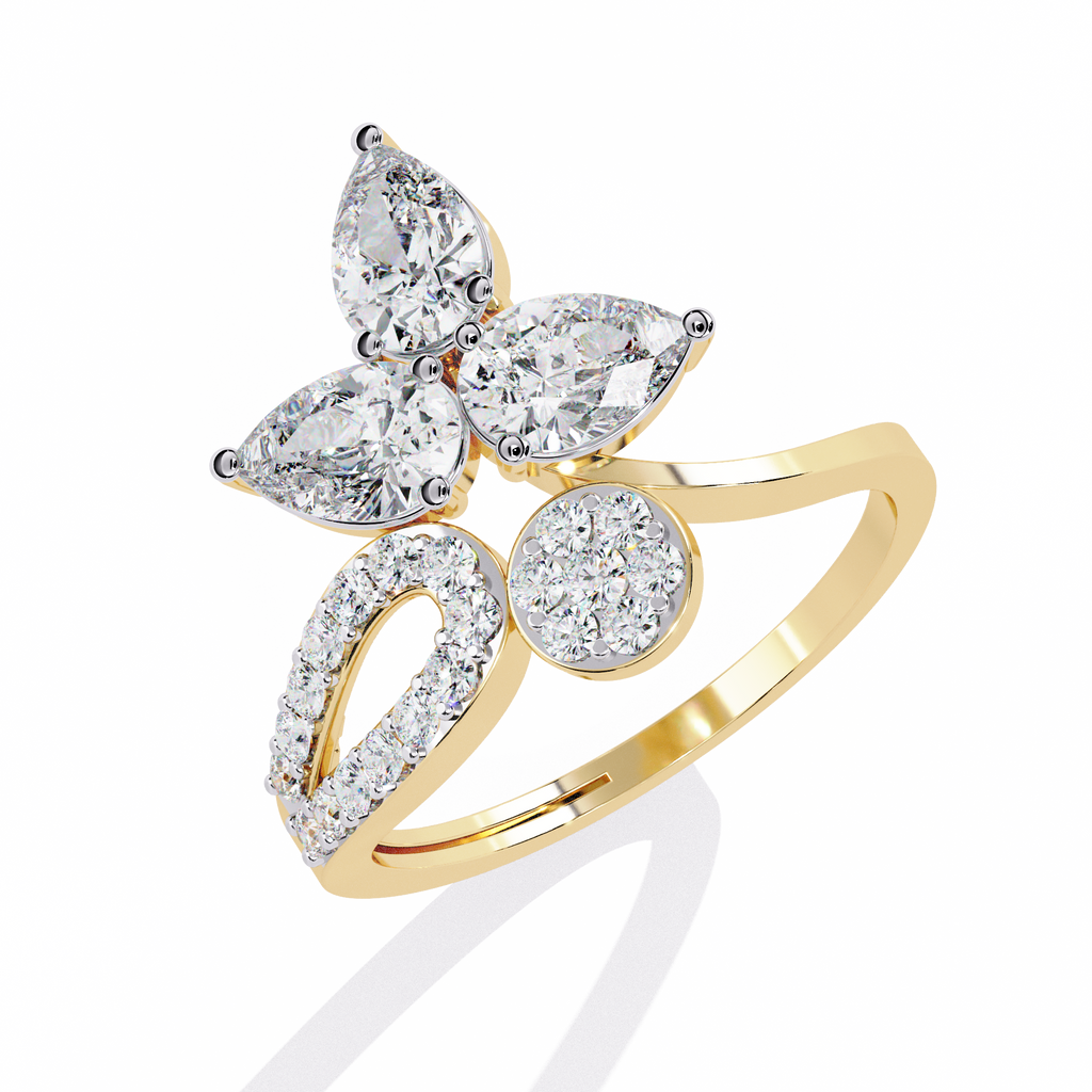 Floral Sparkle Diamond Ring