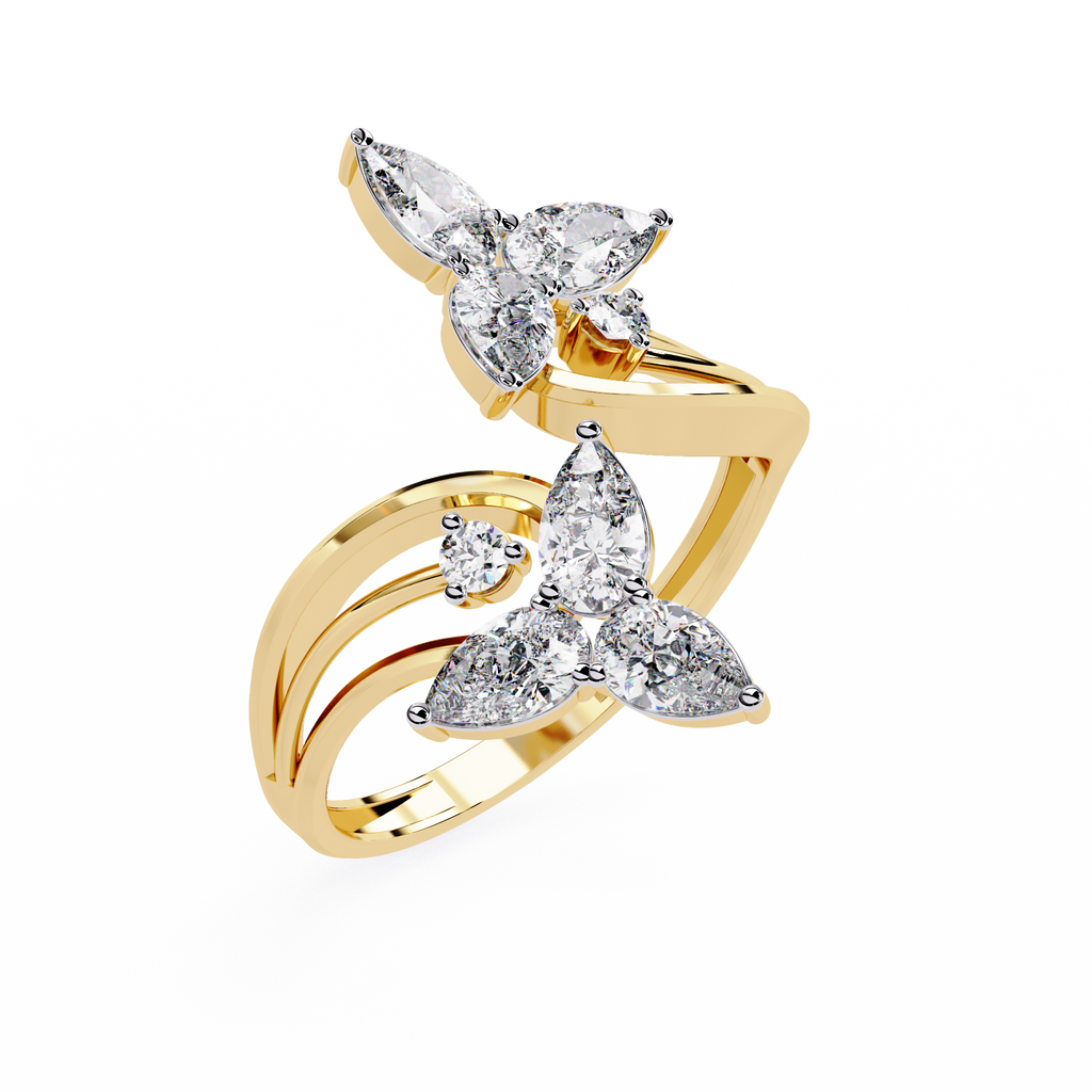 Butterfly Wings Diamond Ring