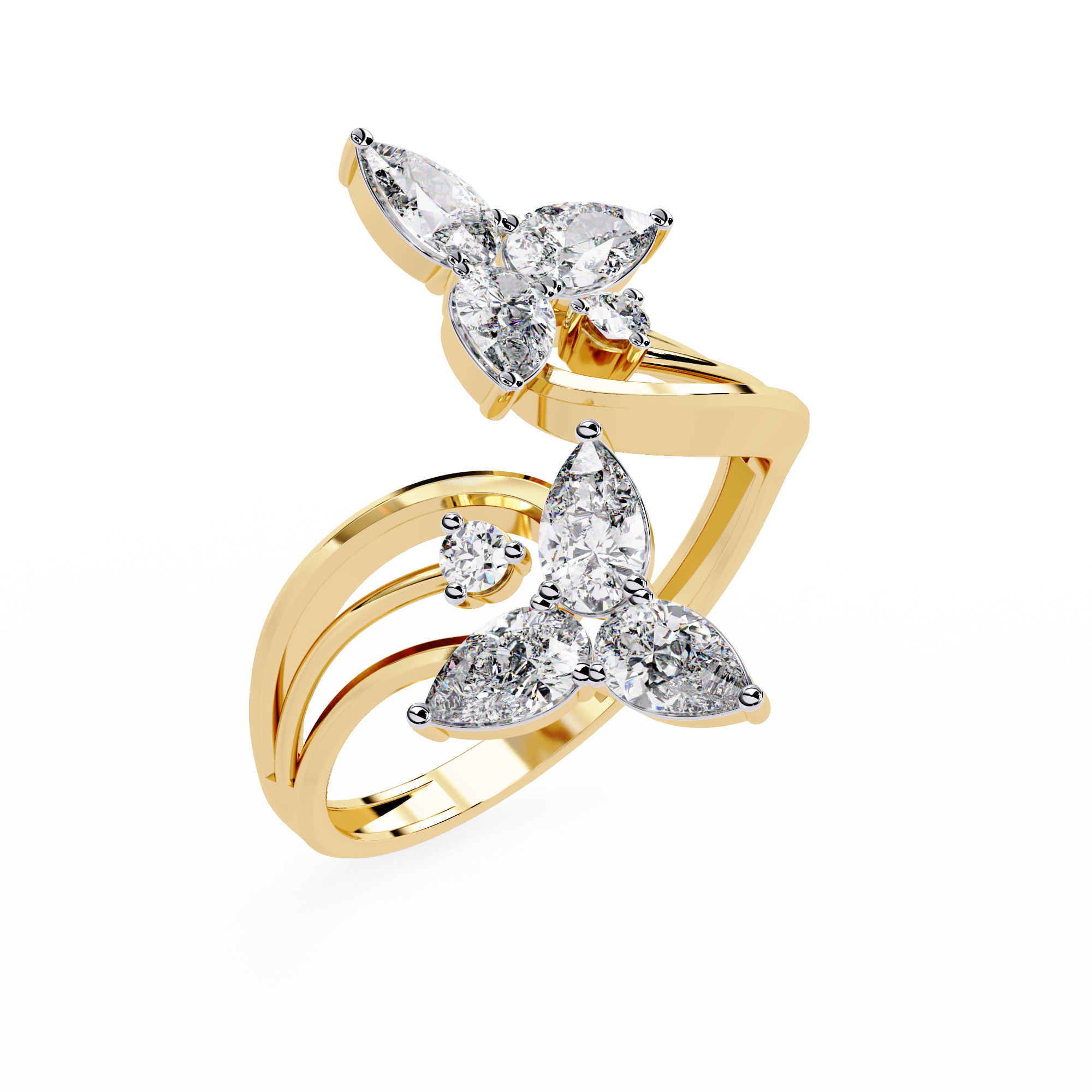 Butterfly Wings Diamond Ring