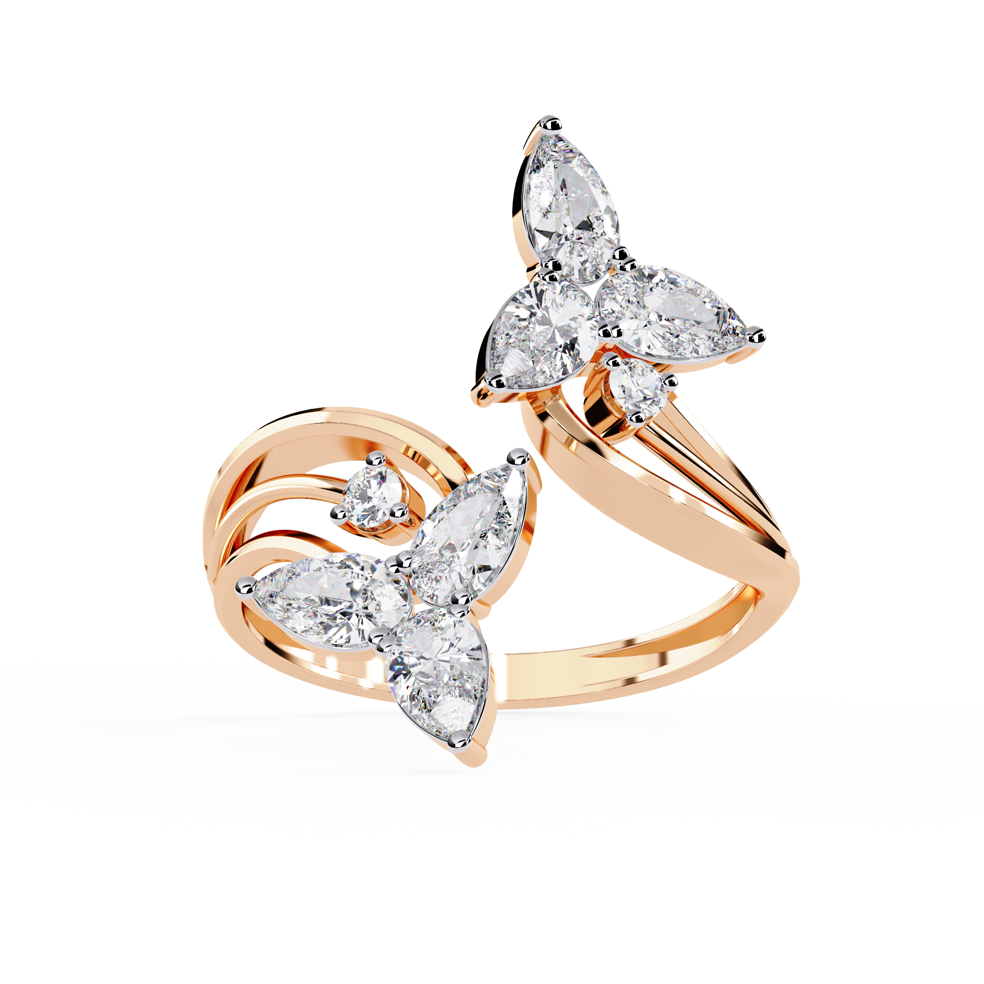 Butterfly Wings Diamond Ring