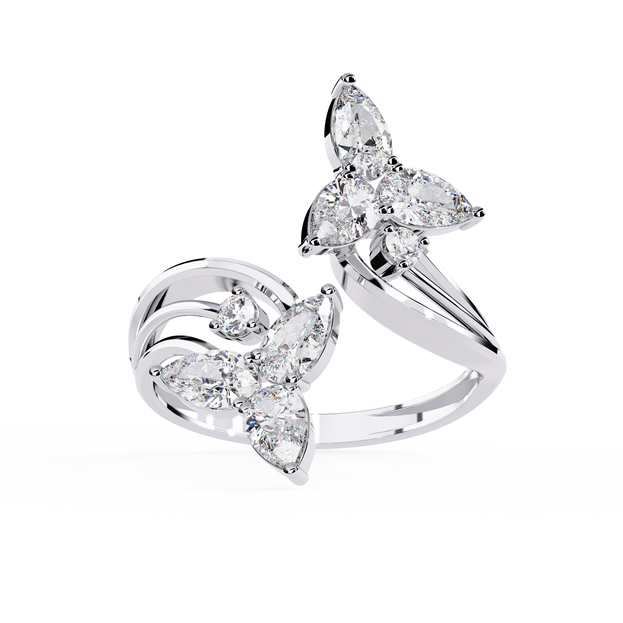 Butterfly Wings Diamond Ring
