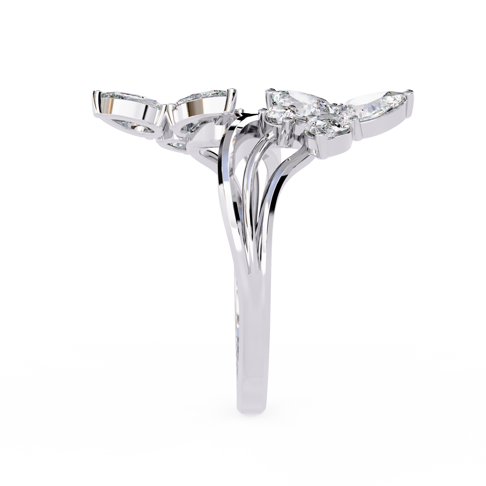 Butterfly Wings Diamond Ring