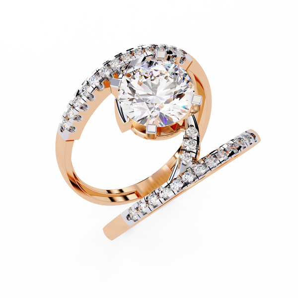 Spiral Glow Diamond Ring