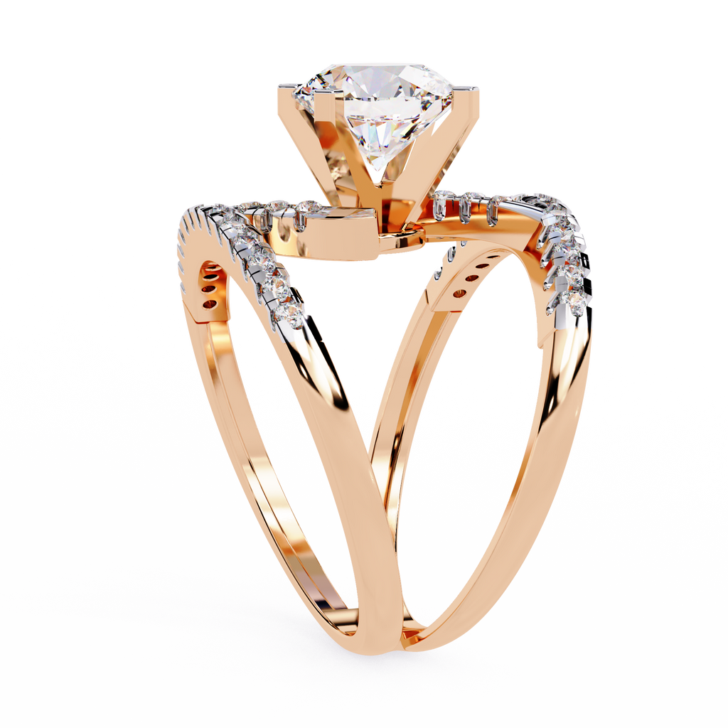 Spiral Glow Diamond Ring