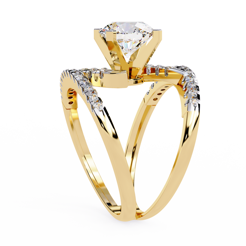 Spiral Glow Diamond Ring