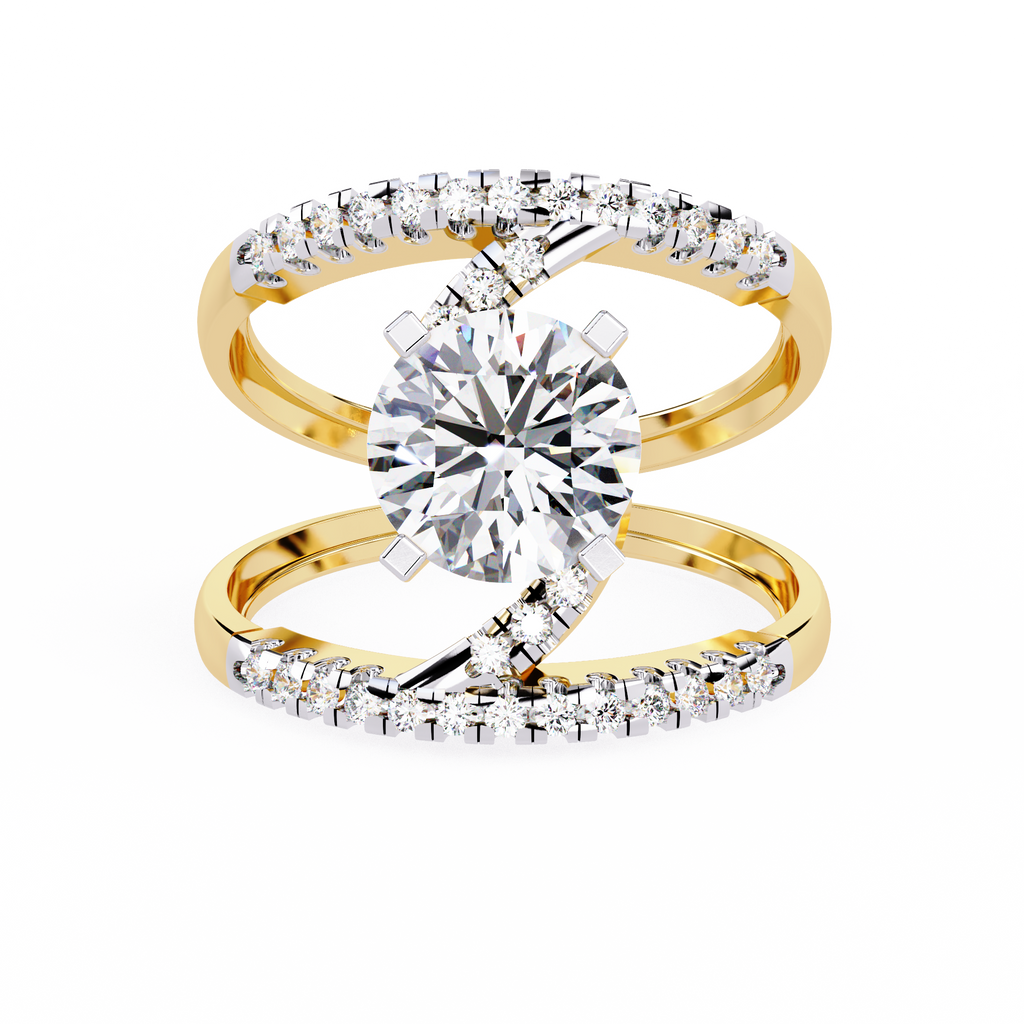 Spiral Glow Diamond Ring
