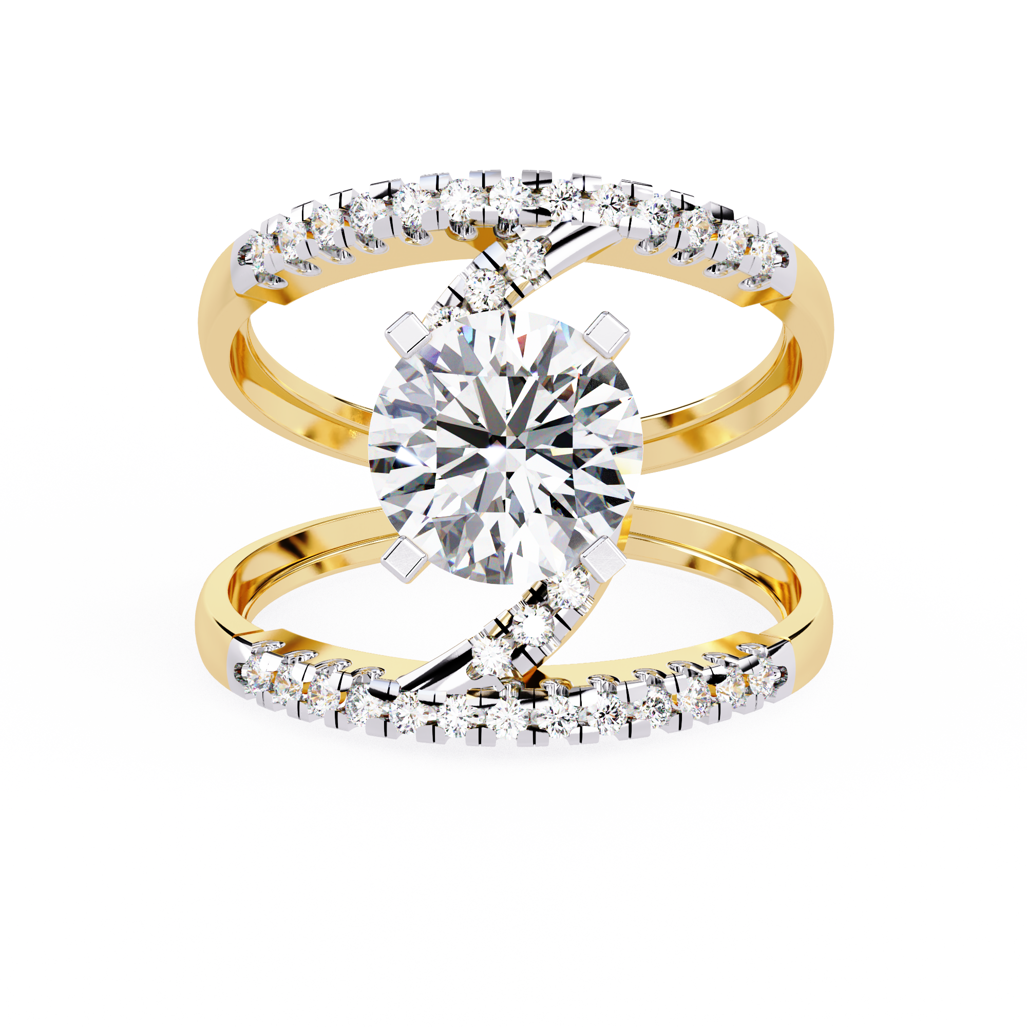 Spiral Glow Diamond Ring