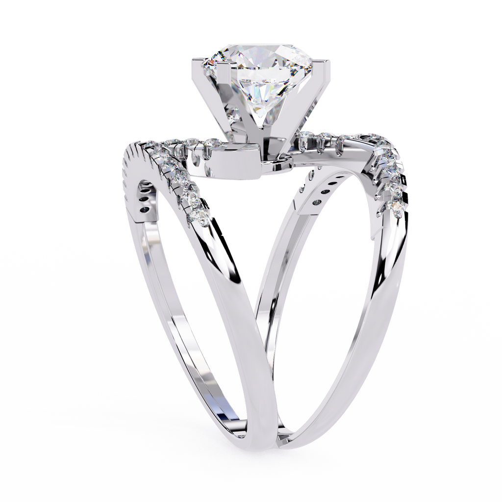 Spiral Glow Diamond Ring