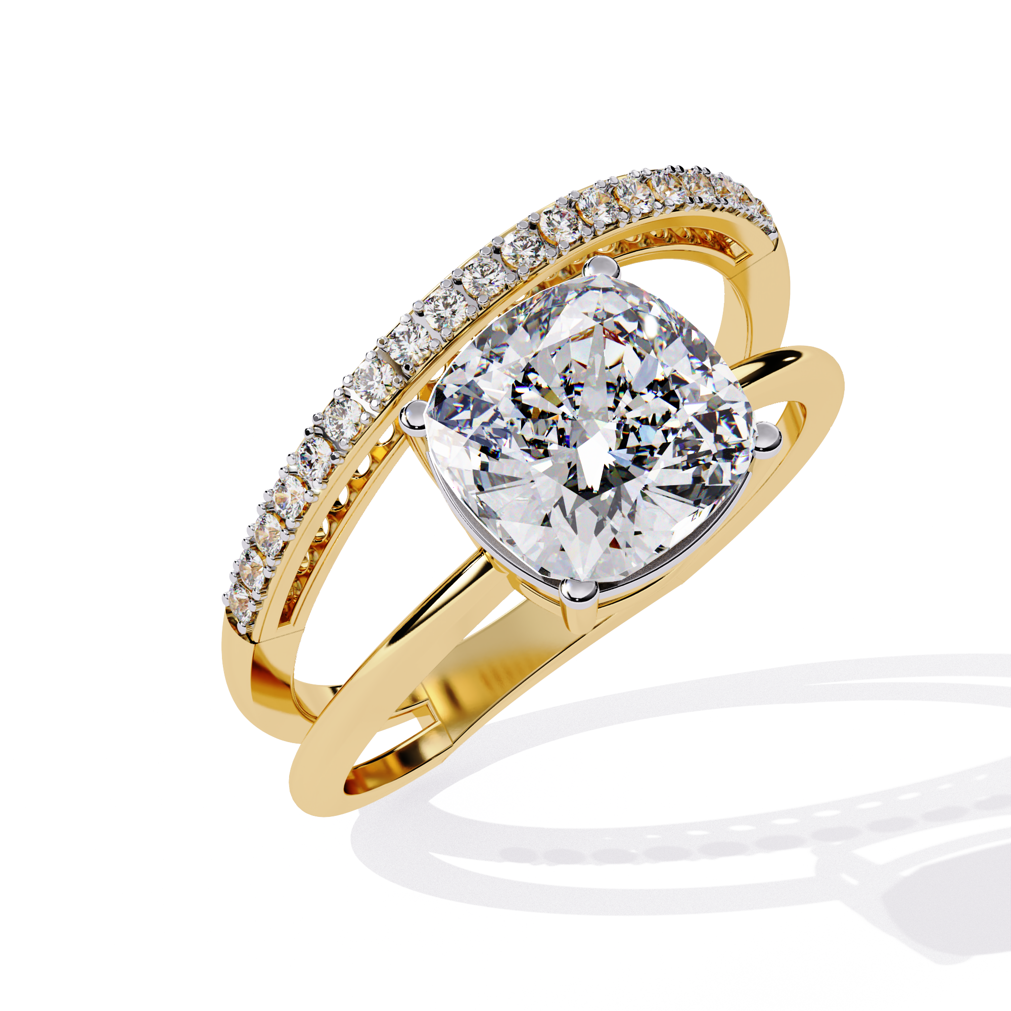 Cushion Glow Diamond Ring