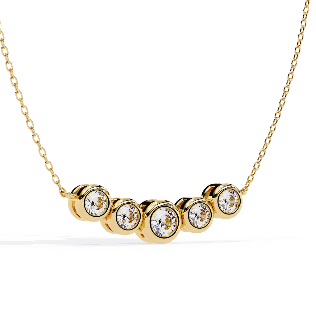 Curved Diamond Bar Pendant