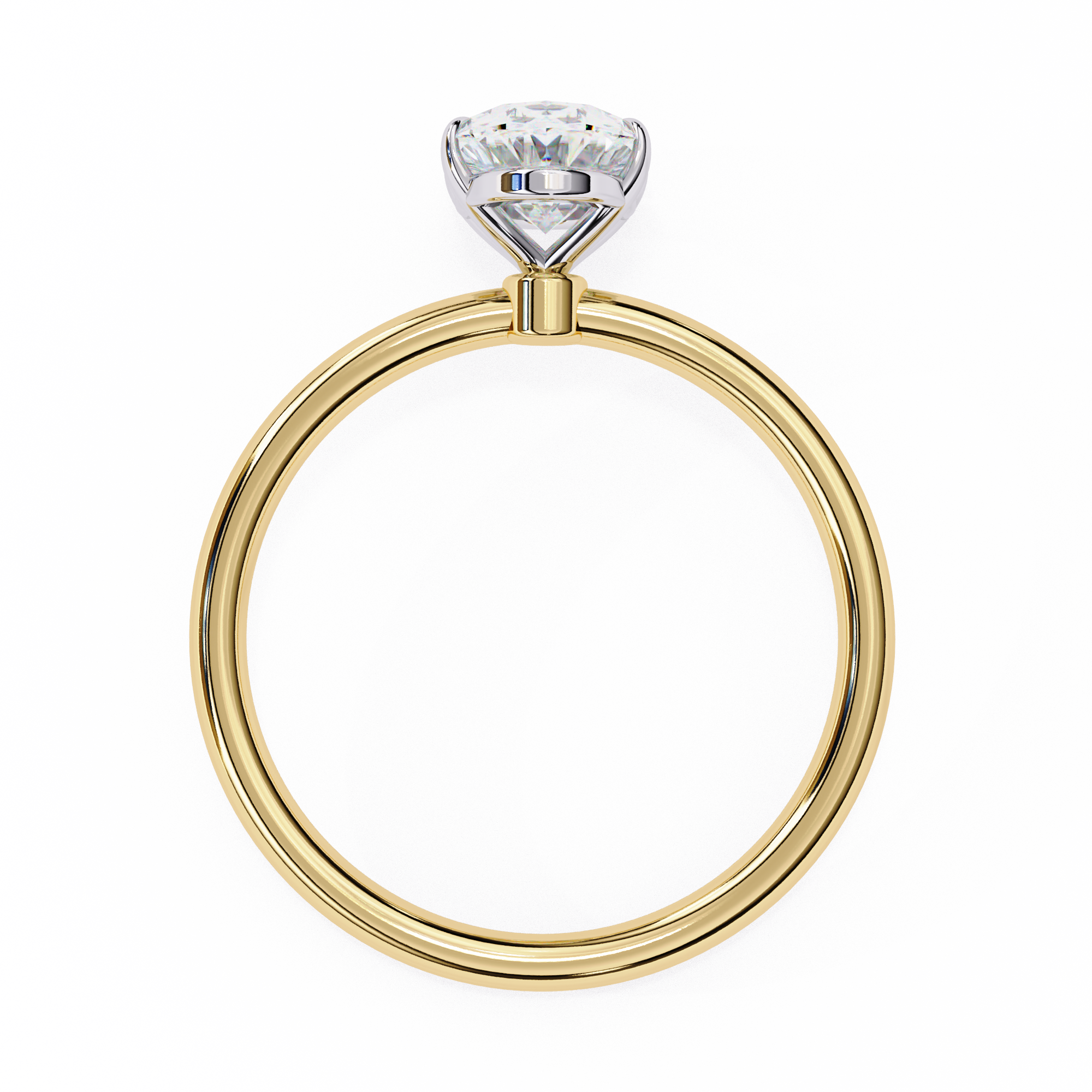 Golden Oval Cut Ring