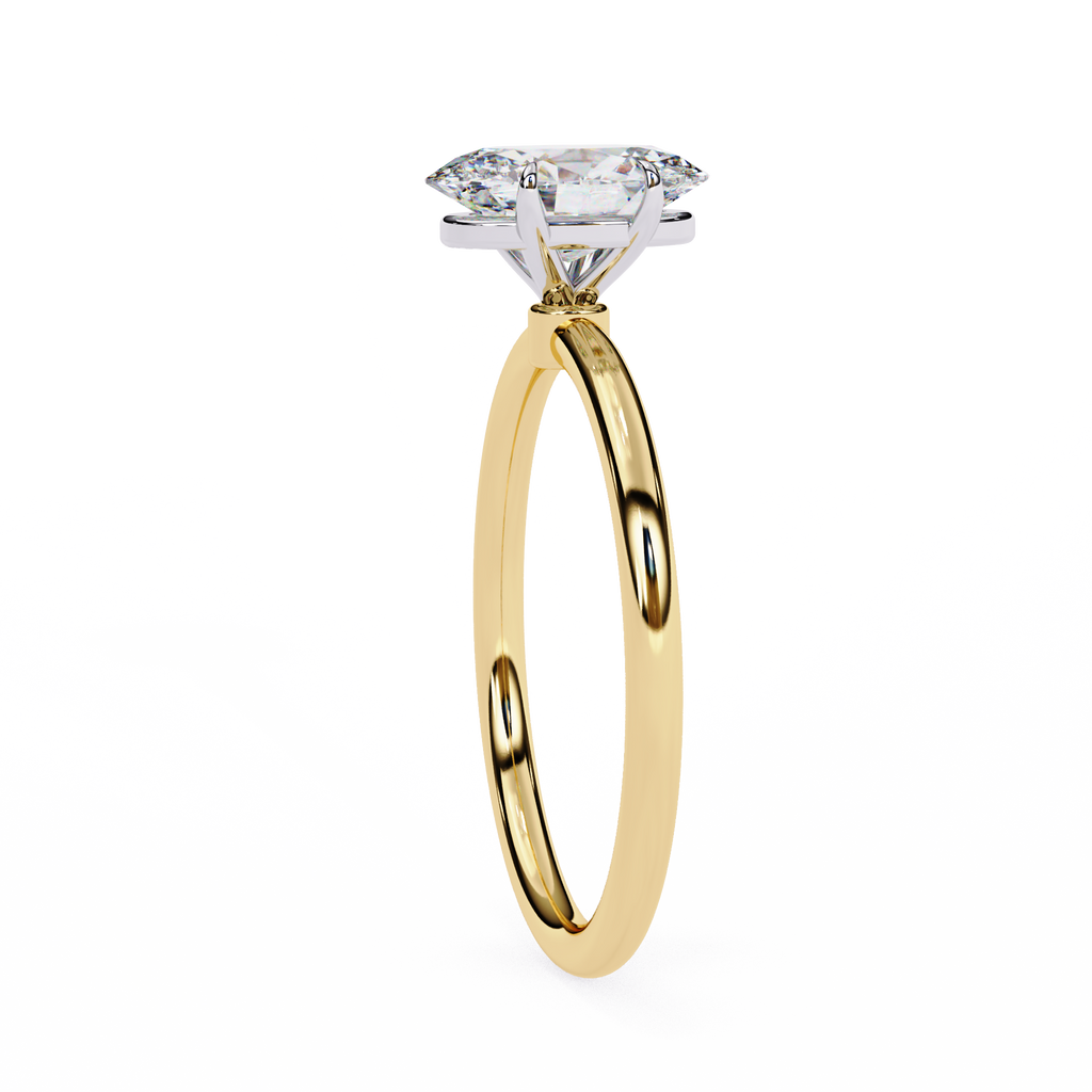 Golden Oval Cut Ring