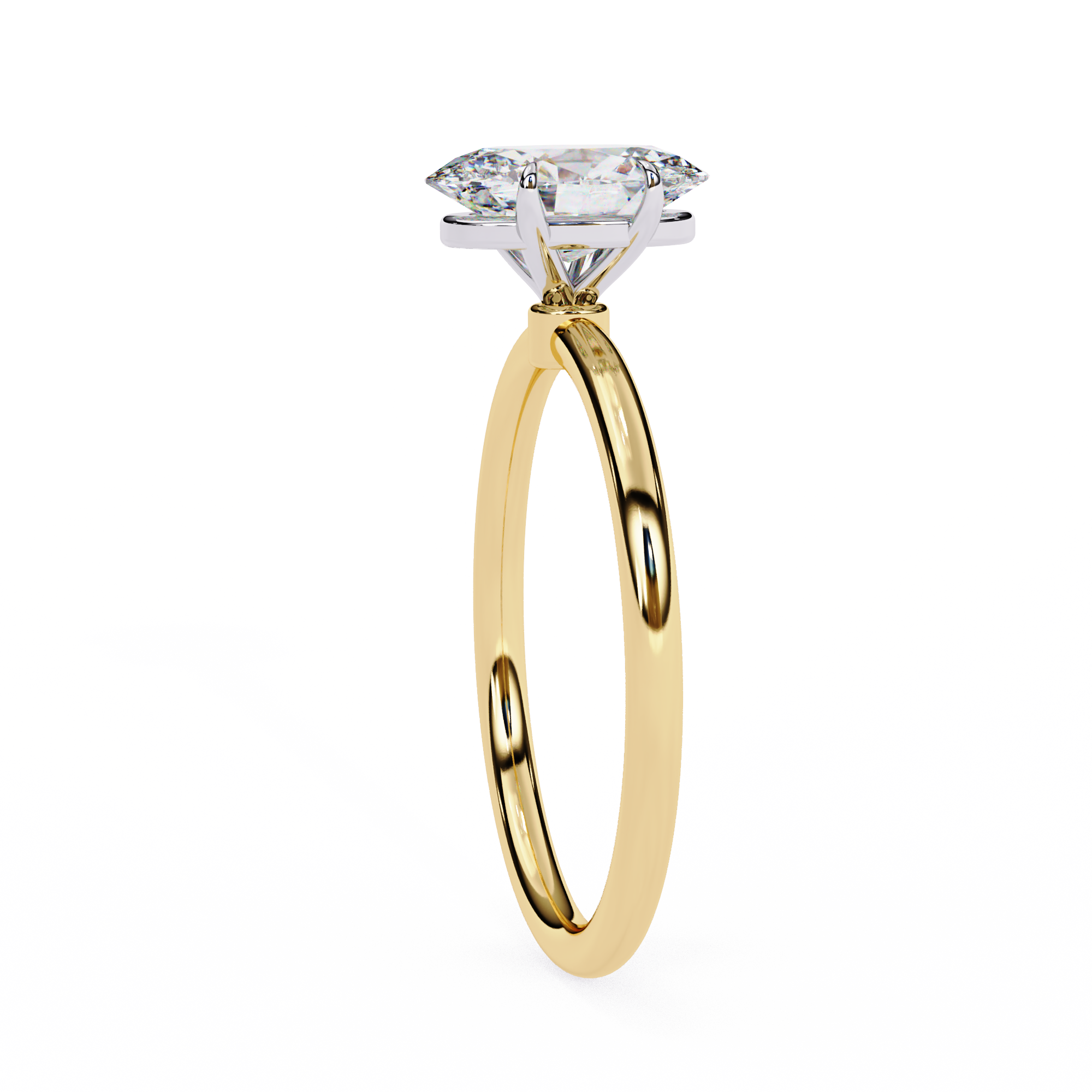 Golden Oval Cut Ring