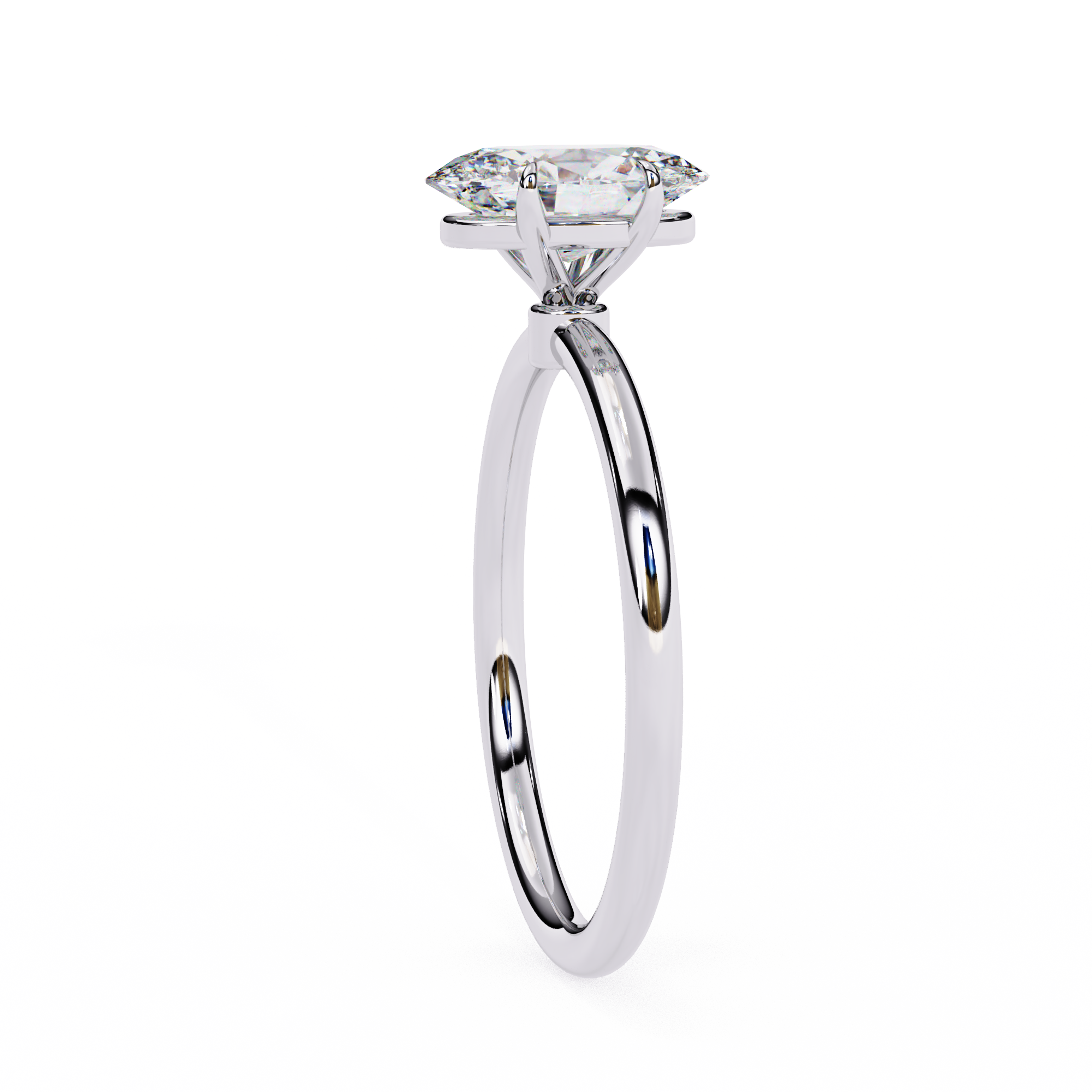Golden Oval Cut Ring