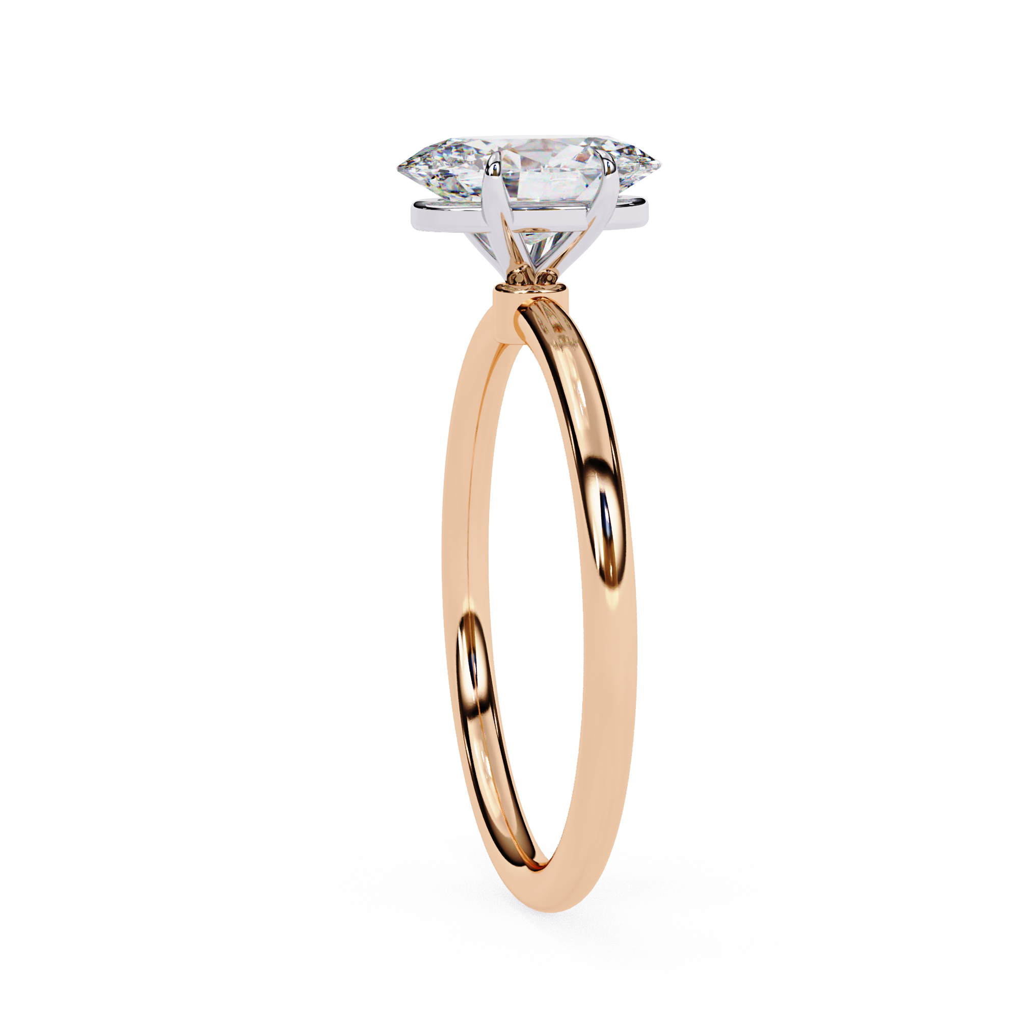 Golden Oval Cut Ring