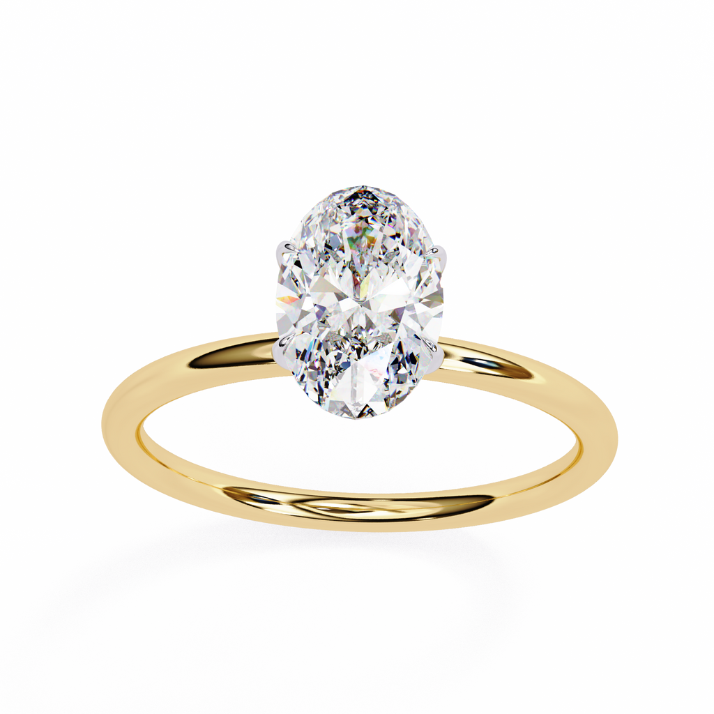 Golden Oval Cut Ring