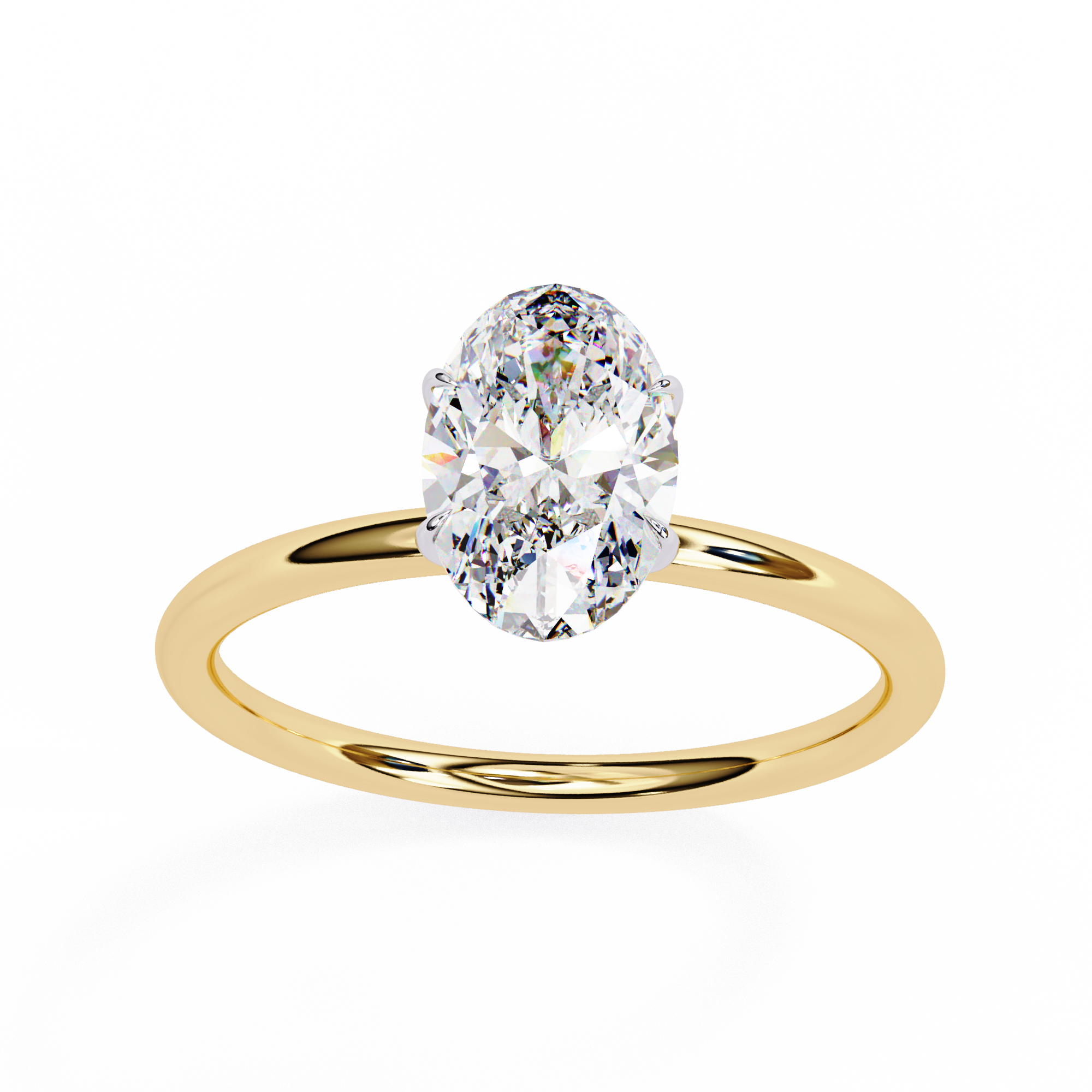 Golden Oval Cut Ring