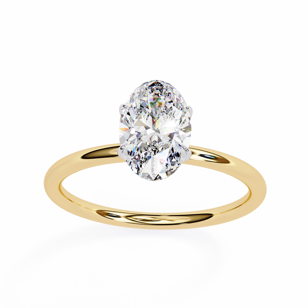 Golden Oval Cut Ring