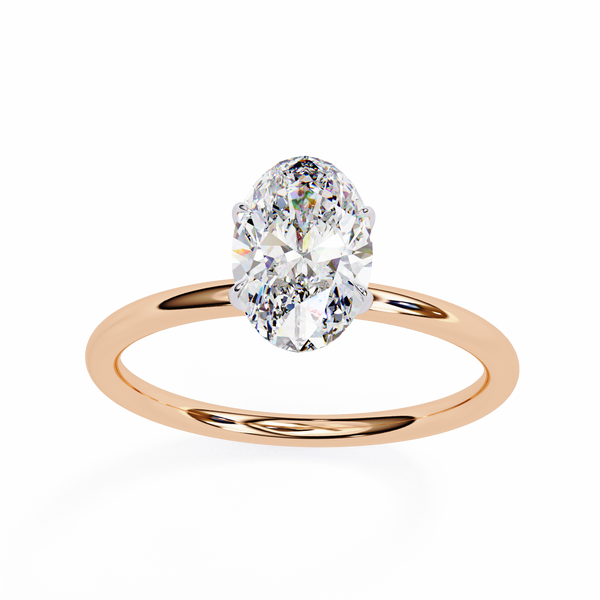 Golden Oval Cut Ring