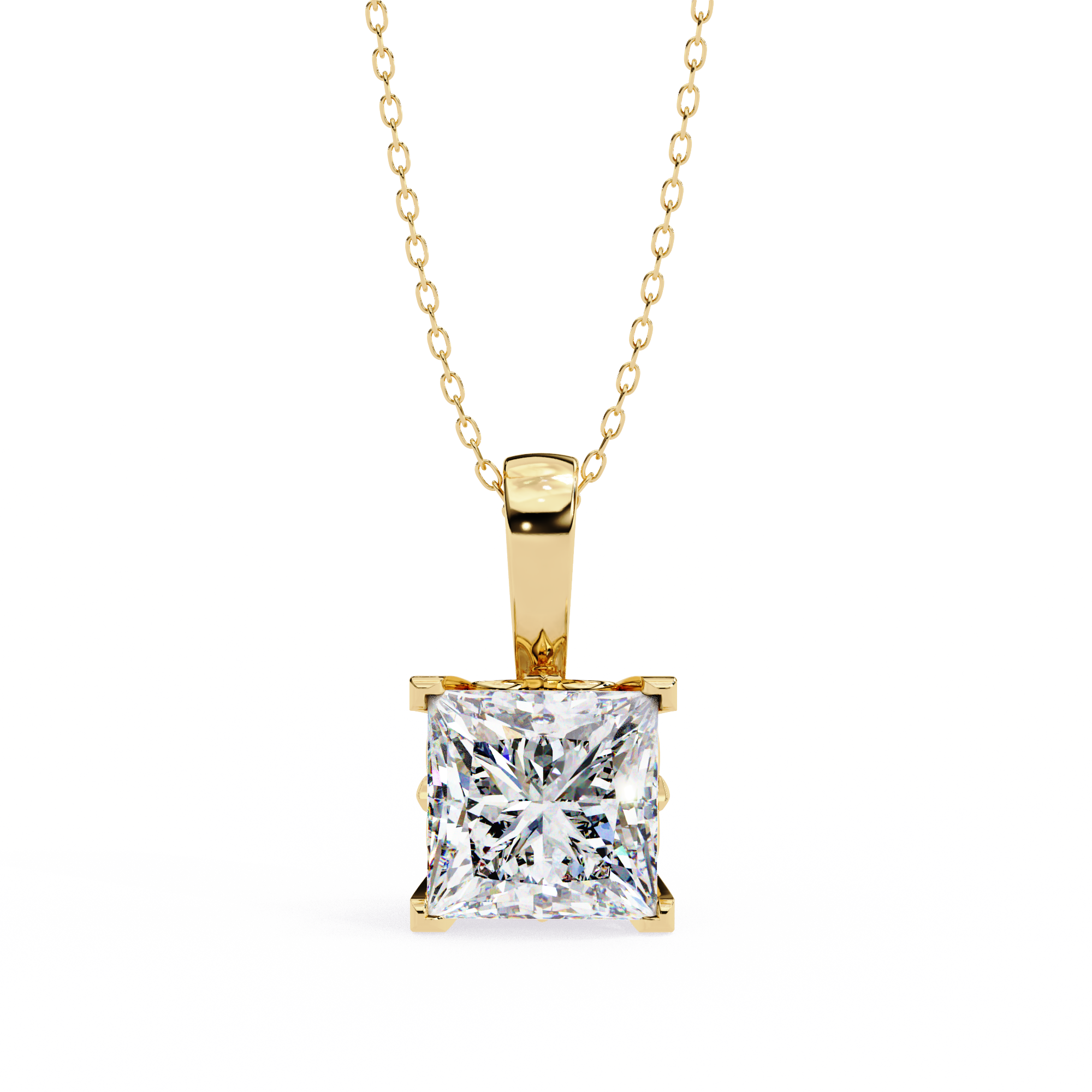 Princess Cut Diamond Pendant