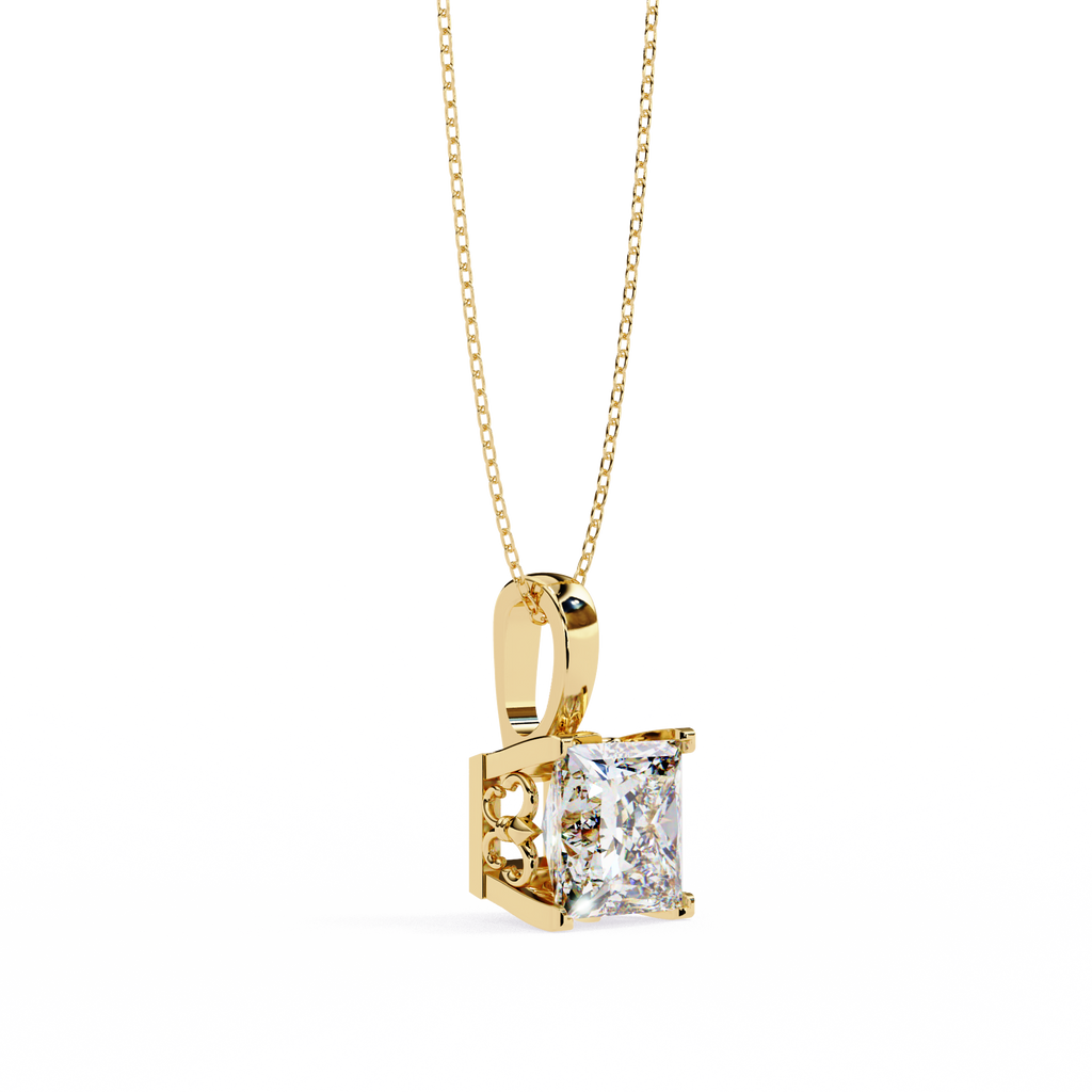 Princess Cut Diamond Pendant