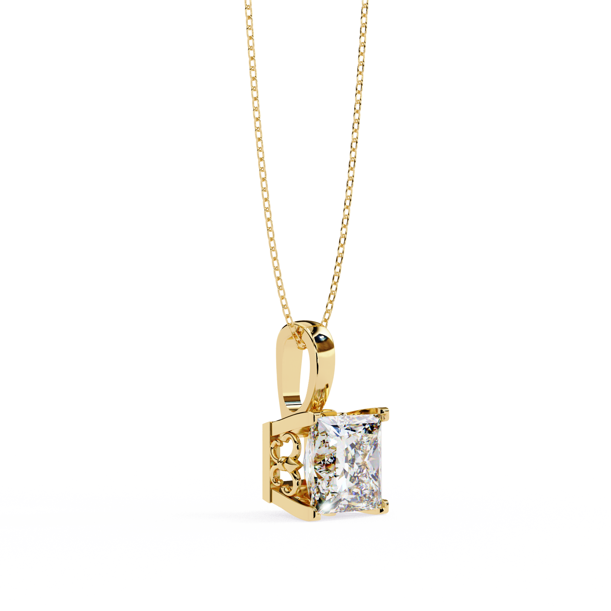 Princess Cut Diamond Pendant
