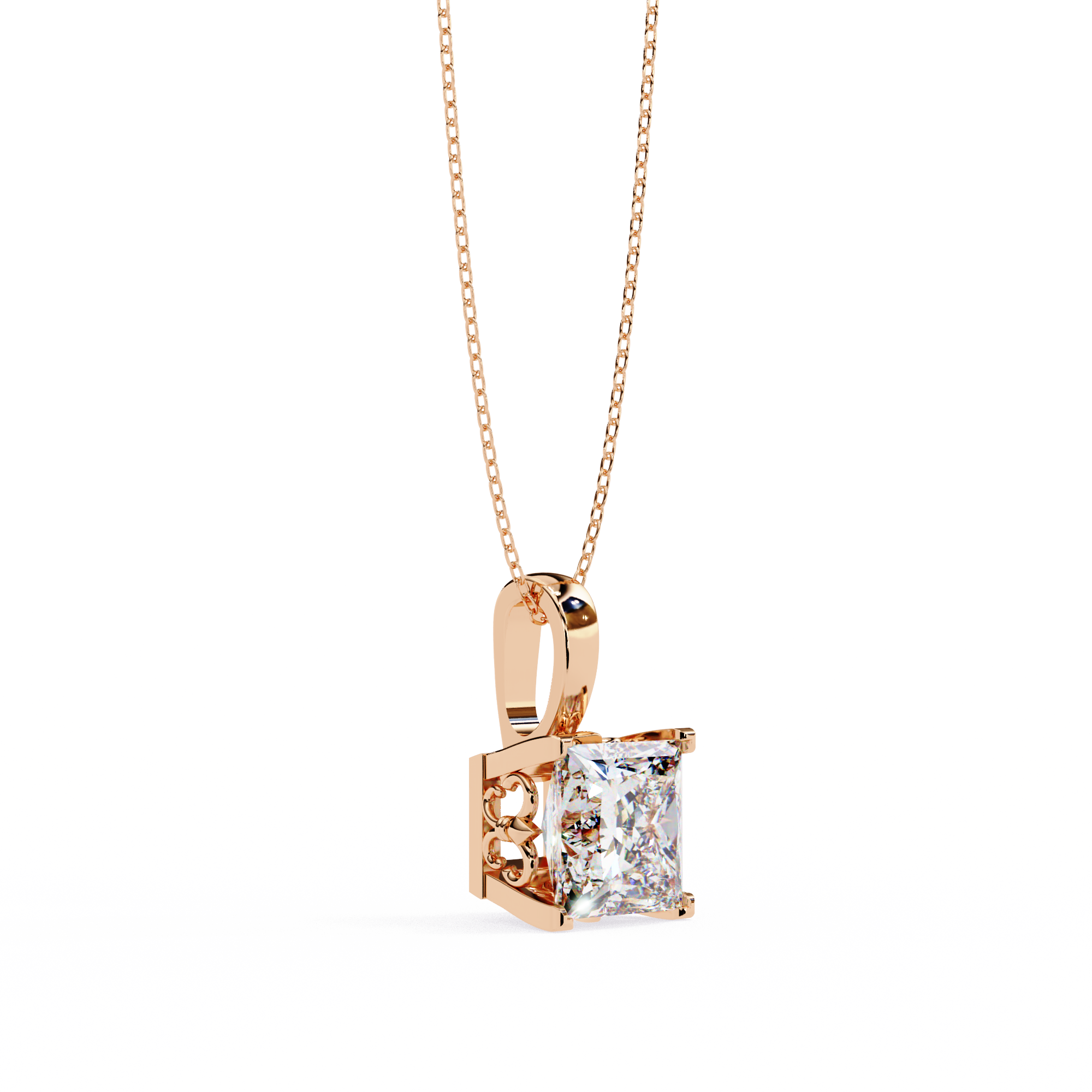 Princess Cut Diamond Pendant