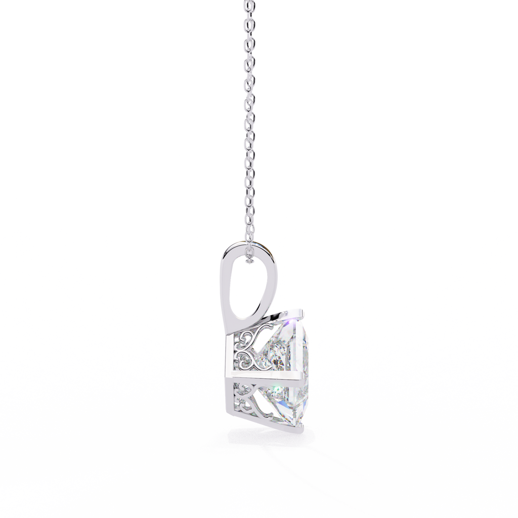 Square Solitaire Pendant