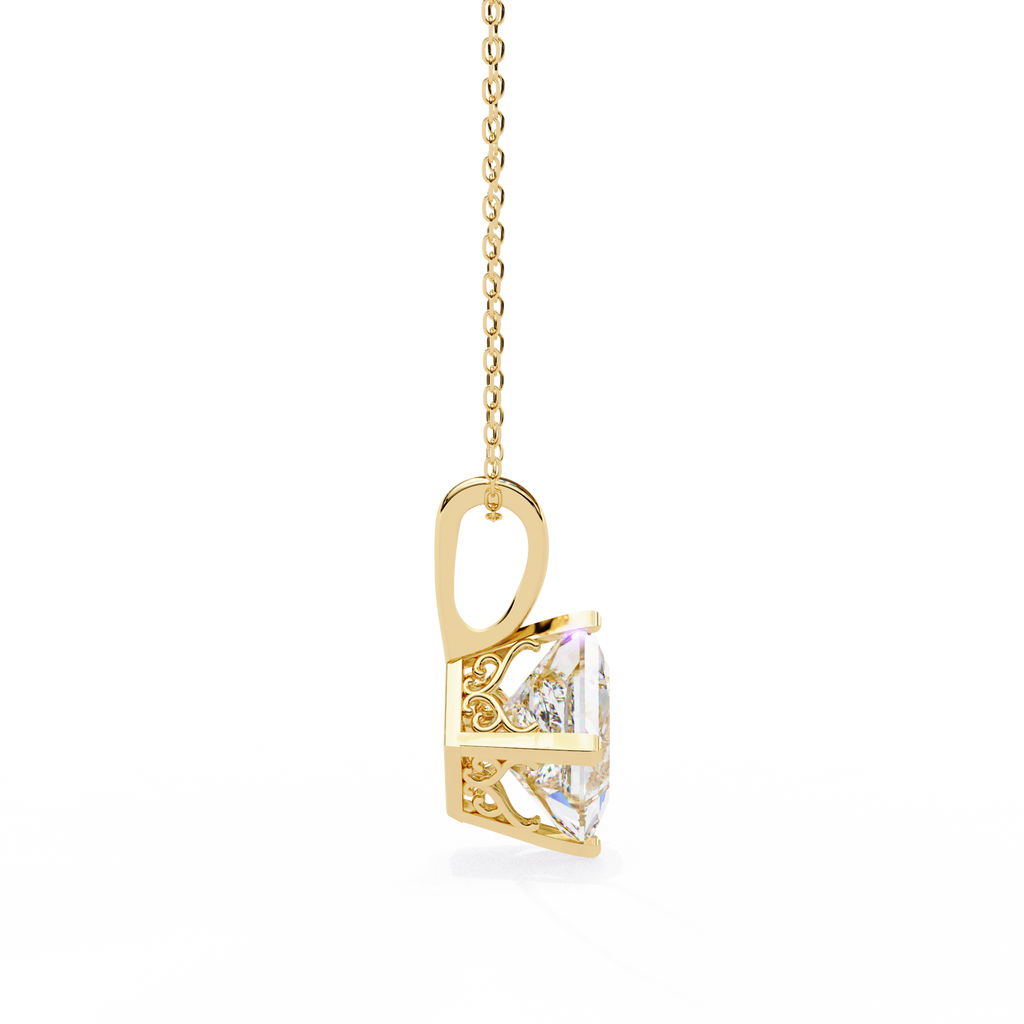 Square Solitaire Pendant
