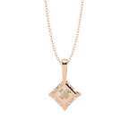 Square Solitaire Pendant
