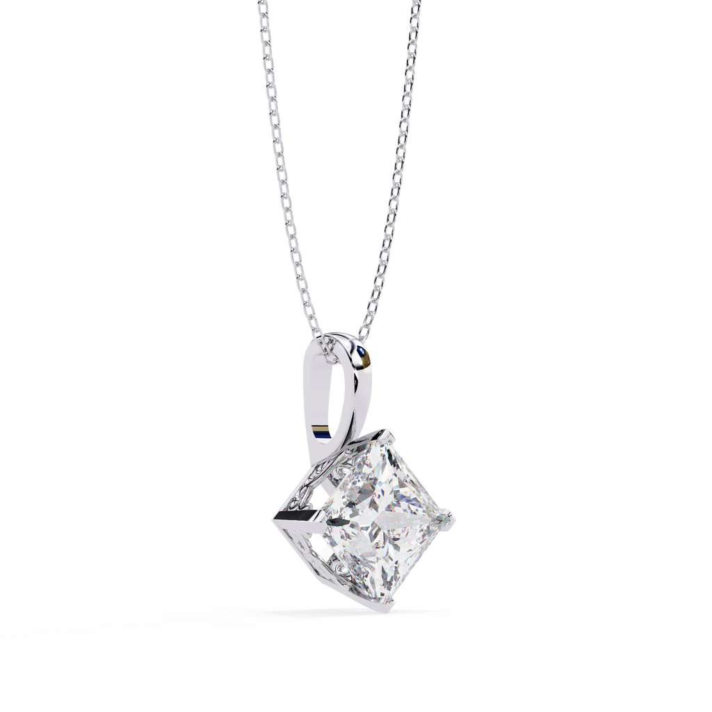 Square Solitaire Pendant