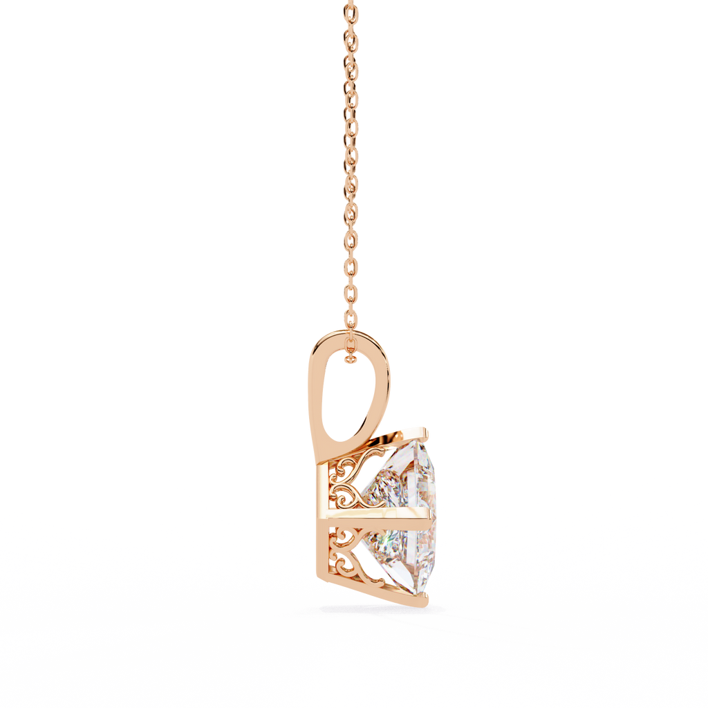 Square Solitaire Pendant