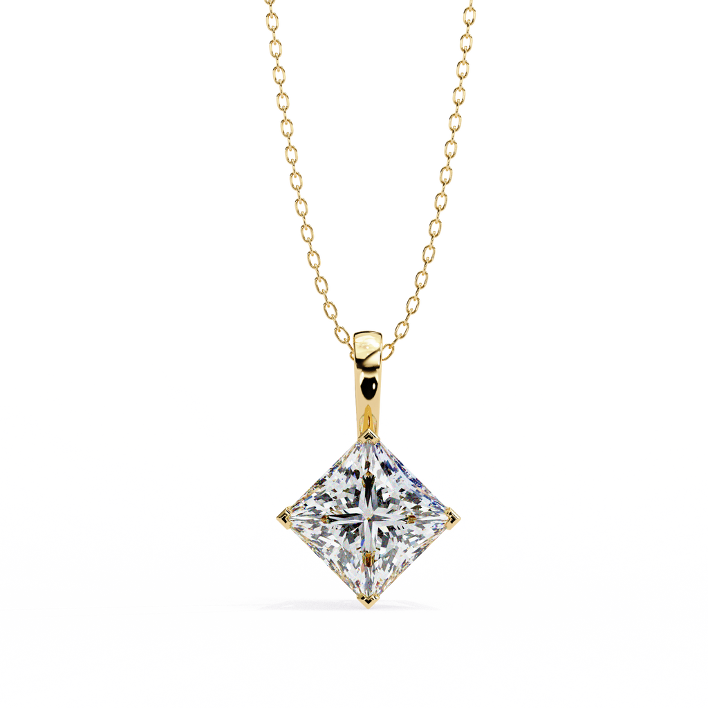 Square Solitaire Pendant