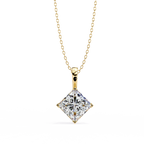 Square Solitaire Pendant