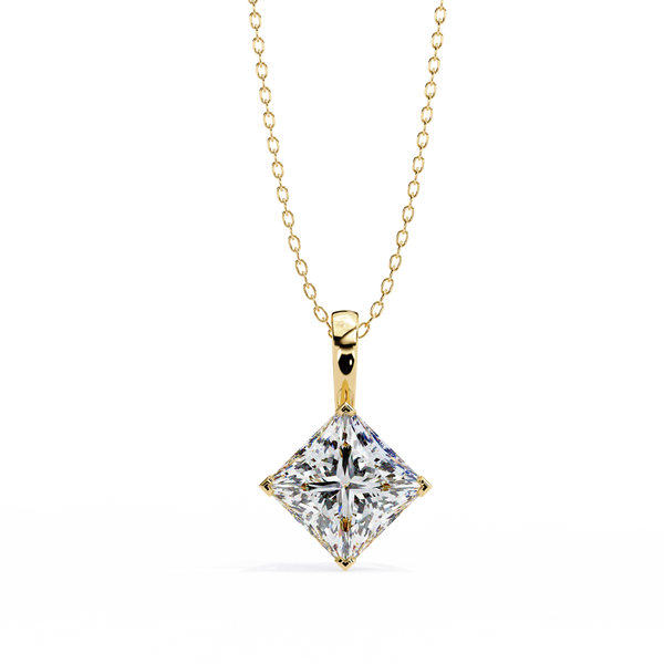 Square Solitaire Pendant